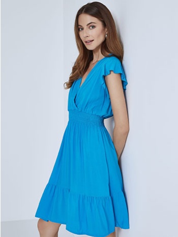 κρουαζέ mini φόρεμα με βολάν sm1794.8071+3 σε προσφορά