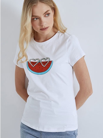 t-shirt καρπούζι με καρδιές sm7958.4963+1