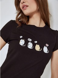 t-shirt με γάτες sm7958.4880+2