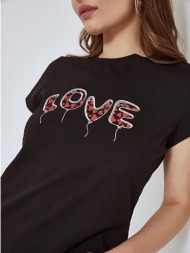 t-shirt love με καρδιές sm7958.4981+1