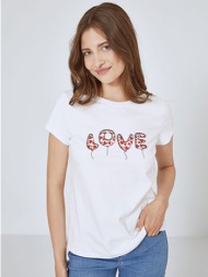 t-shirt love με καρδιές sm7958.4981+2