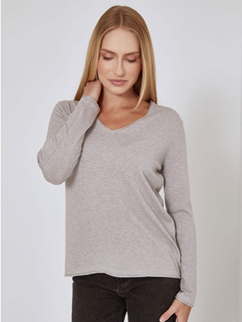 πουλόβερ με αφινίριστες λεπτομέρειες wr7612.4320+2