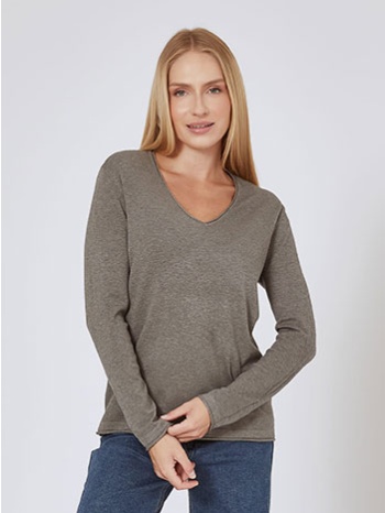 πουλόβερ με αφινίριστες λεπτομέρειες wr7612.4320+3