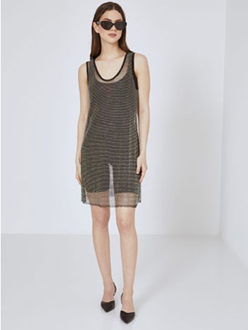 φόρεμα μίνι δίχτυ με strass sn9423.8816+4