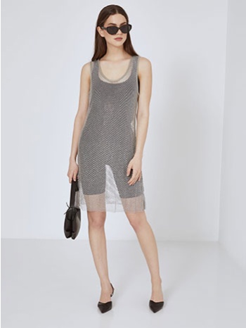 φόρεμα μίνι δίχτυ με strass sn9423.8816+2
