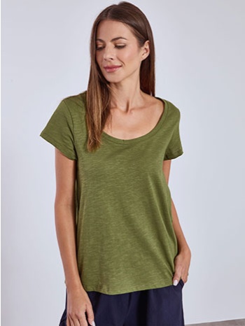 t-shirt με καμπύλη στο τελείωμα sn9489.4163+2