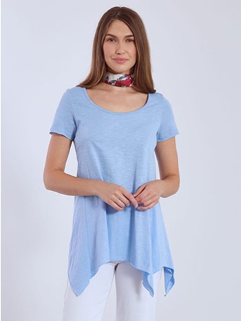 μπλούζα με ασύμμετρο τελείωμα sn9489.4670+5