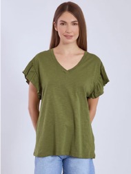 μπλούζα βαμβακερή με βολάν sn9489.4686+2