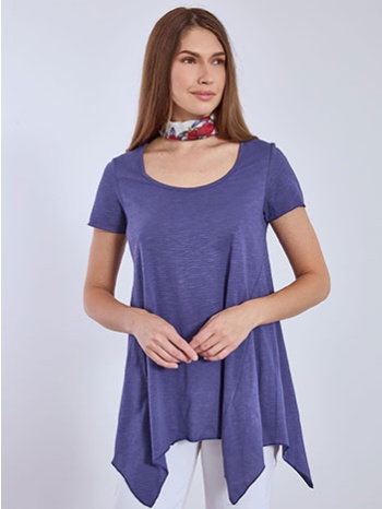 μπλούζα με ασύμμετρο τελείωμα sn9489.4670+6