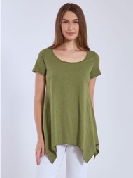 μπλούζα με ασύμμετρο τελείωμα sn9489.4670+2