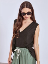 μπλούζα λινή αμάνικη ...