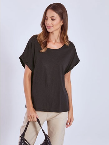 μπλούζα με γυριστό μανίκι sn9489.4681+4