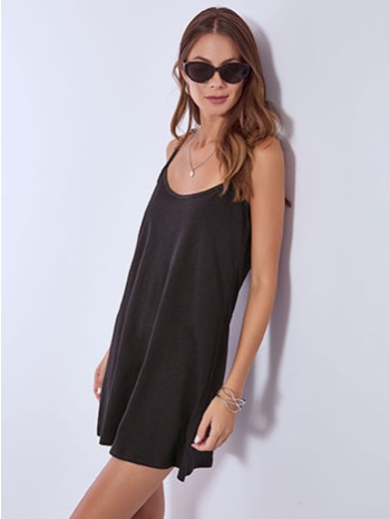 φόρεμα μίνι βαμβακερό με τιράντες sn9489.8723+2