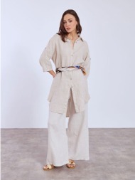 πουκαμίσα λινή ασύμμετρη ...