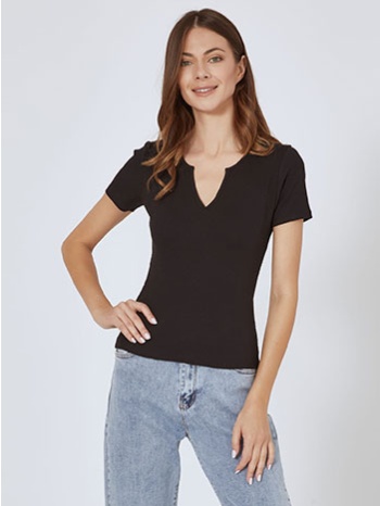 μπλούζα ριπ με v άνοιγμα sn2022.4434+3