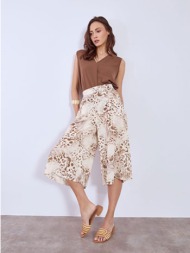 ζιπ κιλότ εμπριμέ με ...