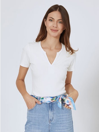 μπλούζα ριπ με v άνοιγμα sn2022.4434+2