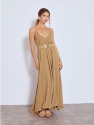 φόρεμα μάξι με χιαστί ...