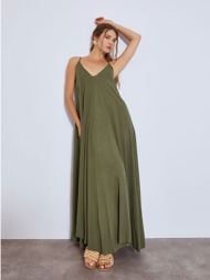 φόρεμα μάξι με χιαστί ...