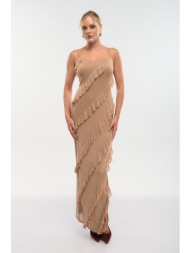 φόρεμα maxi με βολάν  ...