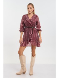 φόρεμα μίνι κρουαζέ πουά ...