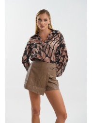 σορτς-φούστα από οικολογικό δέρμα