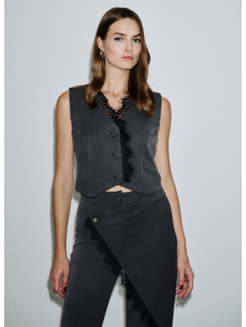 γιλέκο με δαντέλα & κουμπιά delavu σε προσφορά