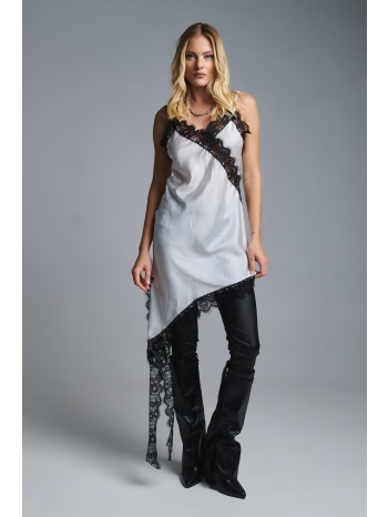 φόρεμα σατέν slip με δαντέλα σε προσφορά