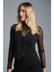 γιλέκο halter neck με κοπιτσες & φόδρα kellys