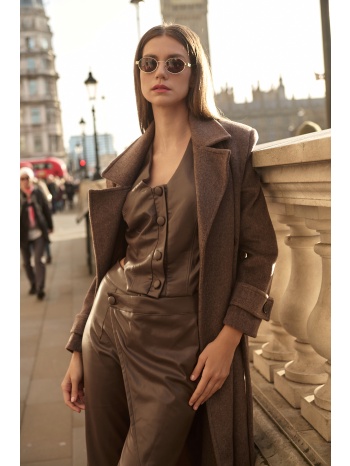 γιλέκο δερματίνη με κουμπιά dejavu σε προσφορά