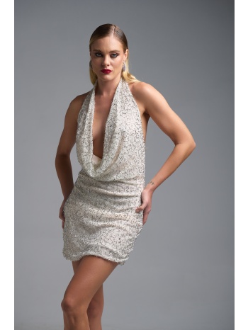 φόρεμα mini halter φόρεμα με χάντρες σε προσφορά