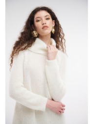 μπλουζοφόρεμα πλεκτό με χαλαρό λαιμό