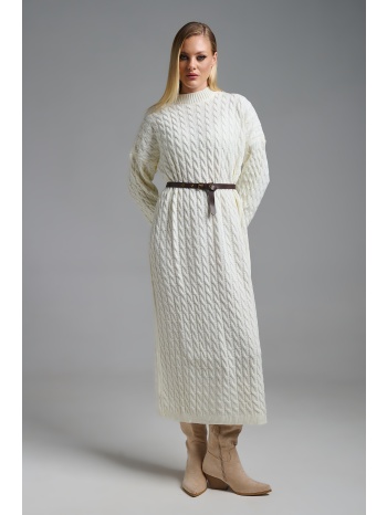 φόρεμα πλεκτό maxi με πλεξούδες σε προσφορά