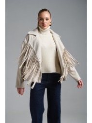 jacket κοντό με κρόσια