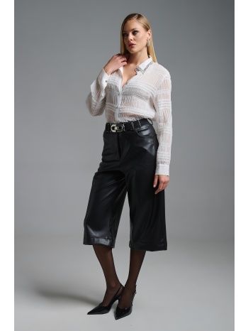 παντελόνι δερματίνη ψηλόμεσο με κουμπί σε προσφορά