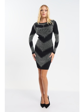 φόρεμα mini πλεκτό bodycon με στρας σε προσφορά