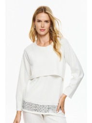 φούτερ μπλούζα με τελείωμα στρας cinderella