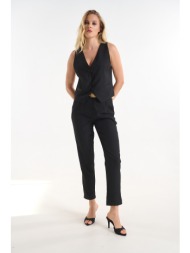 παντελόνι υφασμάτινο με ζώνη & slim γραμμή