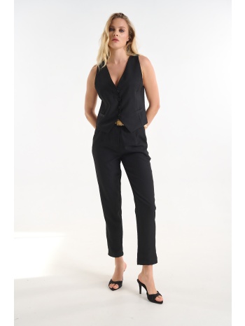 παντελόνι υφασμάτινο με ζώνη & slim γραμμή σε προσφορά