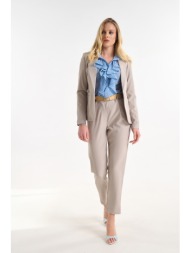 παντελόνι υφασμάτινο με ζώνη & slim γραμμή