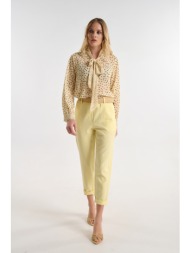 παντελόνι υφασμάτινο με ζώνη & slim γραμμή