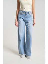 τζιν παντελόνι wide leg ψηλόμεσο