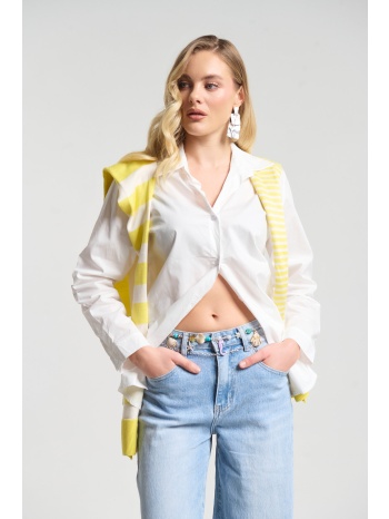 πουκάμισο με layered πλεκτό look σε προσφορά