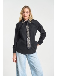 πουκάμισο με διακοσμητική γραβάτα & στρας