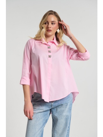 πουκάμισο ασύμμετρο με διακοσμητικά κουμπιά σε προσφορά