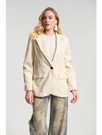 σακάκι με υφή δερματίνης με βάτες σε προσφορά