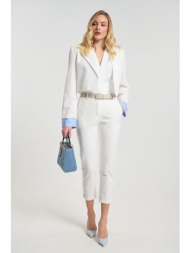 σακάκι κοντό με βάτες εκρού