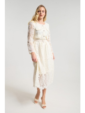 φόρεμα δαντέλα με πέρλες & στρας σε προσφορά