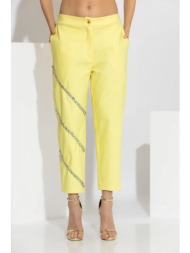 παντελόνι με κρύσταλλα & ελαστική μέση c-throu