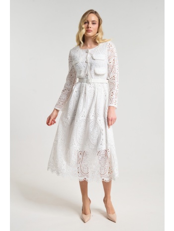 φόρεμα δαντέλα με πέρλες & στρας σε προσφορά